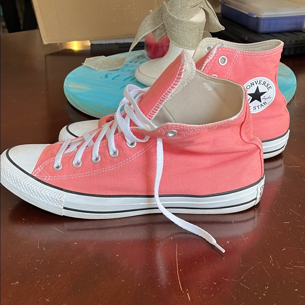Converse Men's Punch Coral High-Top Sneakers
